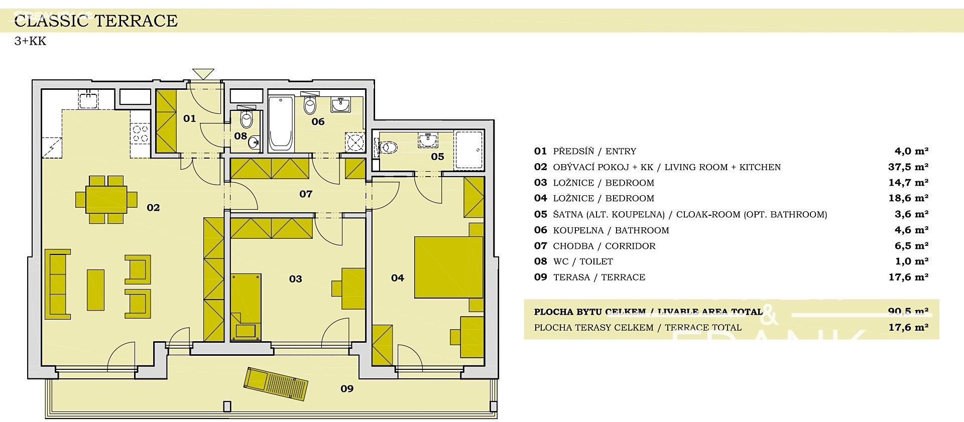 Pronájem bytu 3+kk 90 m², Na Petynce, Praha 6 - Břevnov