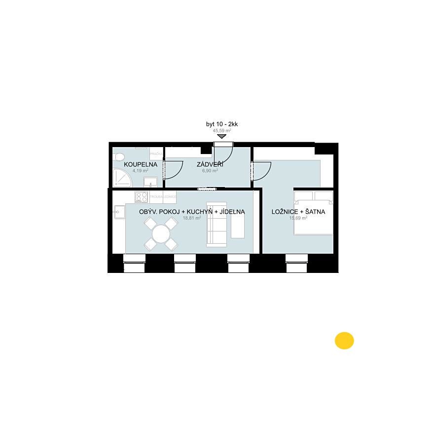 Prodej bytu 2+kk 45 m², Studentská, Žatec