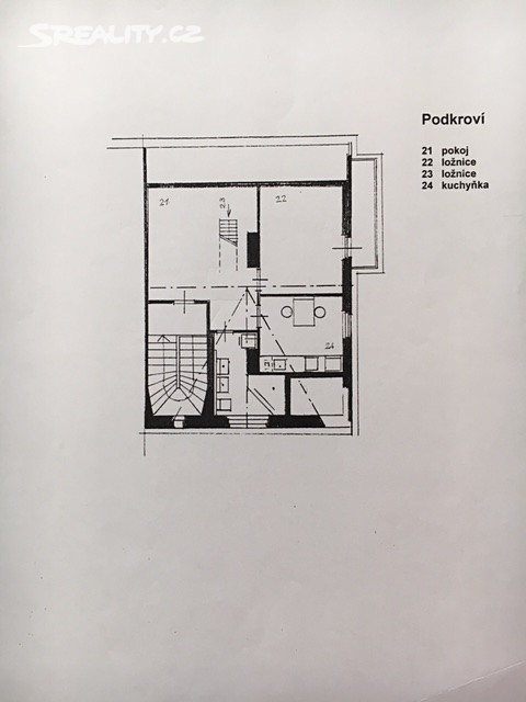 Pronájem bytu 3+1 80 m² (Podkrovní), Na Pískách, Praha 6 - Dejvice