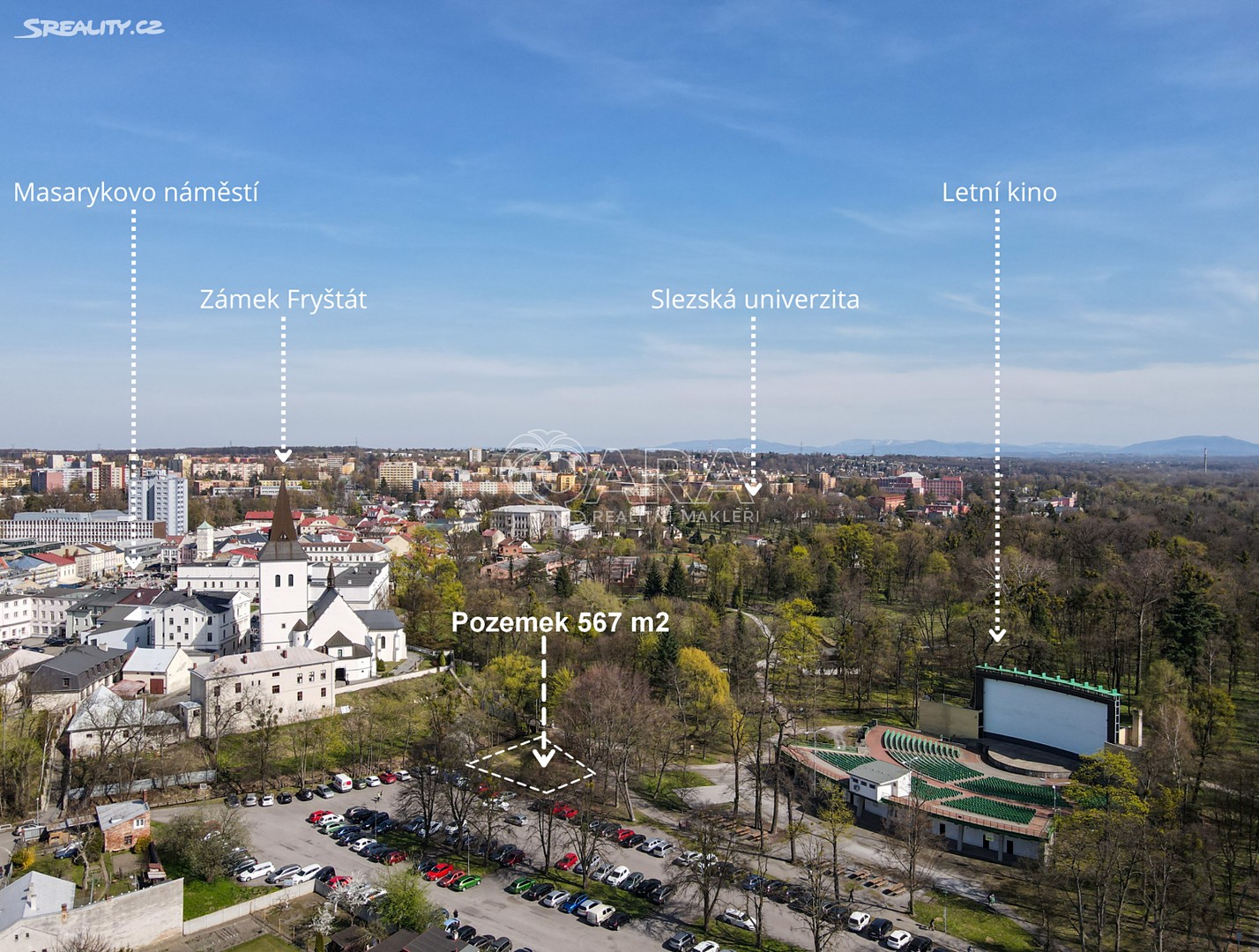Prodej  komerčního pozemku 567 m², park Boženy Němcové, Karviná - Fryštát