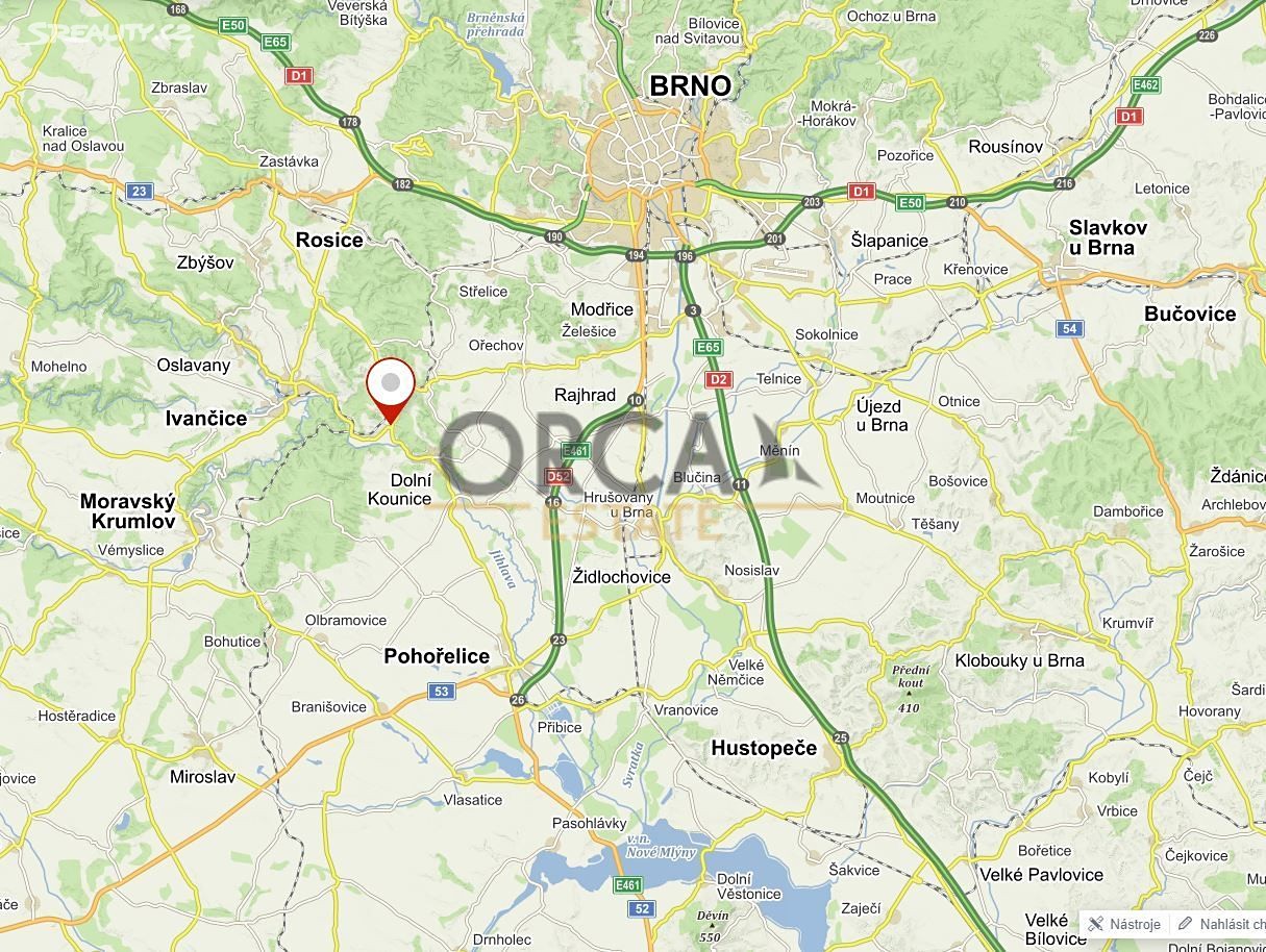 Prodej  lesa 54 517 m², Moravské Bránice, okres Brno-venkov