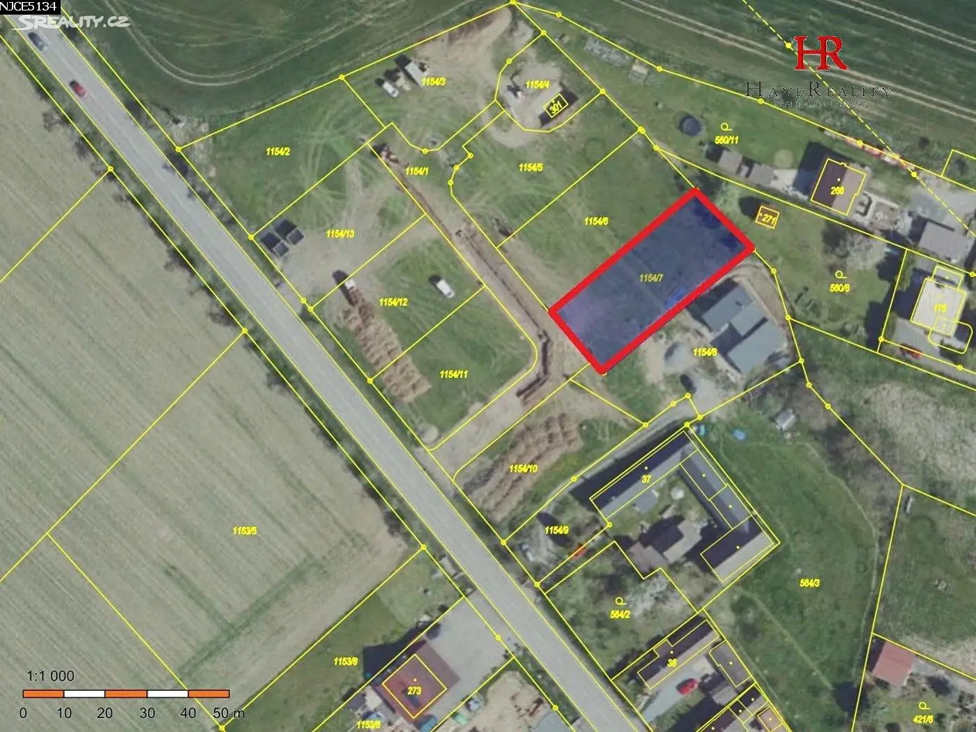 Prodej  stavebního pozemku 921 m², Řehenice - Křiváček, okres Benešov