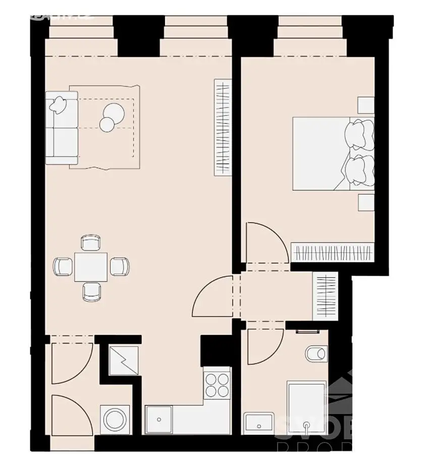 Pronájem bytu 2+kk 48 m², U Půjčovny, Praha 1 - Nové Město
