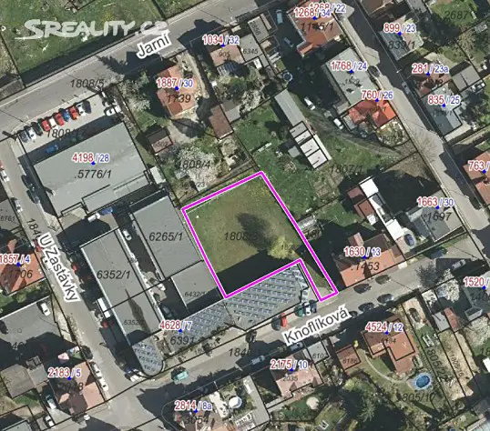 Prodej  stavebního pozemku 1 068 m², Knoflíková, Jablonec nad Nisou