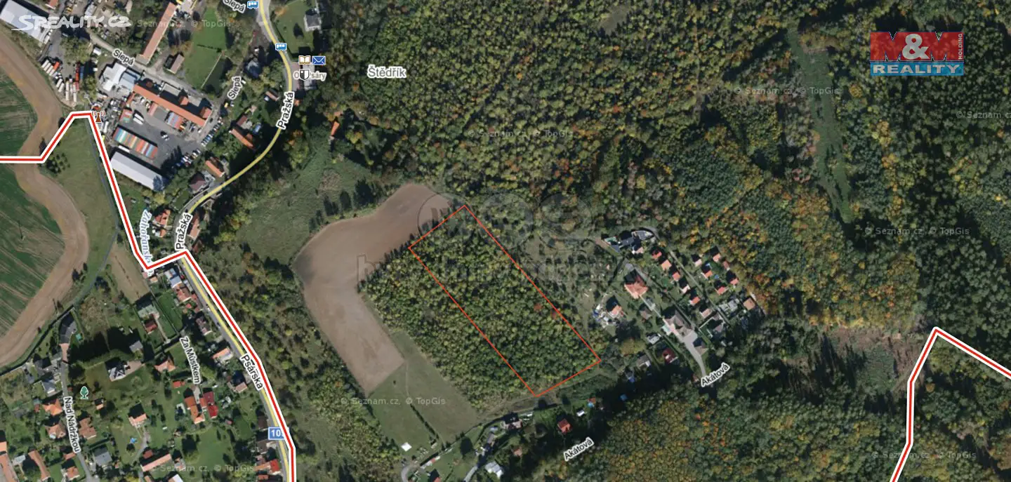 Prodej  stavebního pozemku 10 566 m², Psáry - Dolní Jirčany, okres Praha-západ