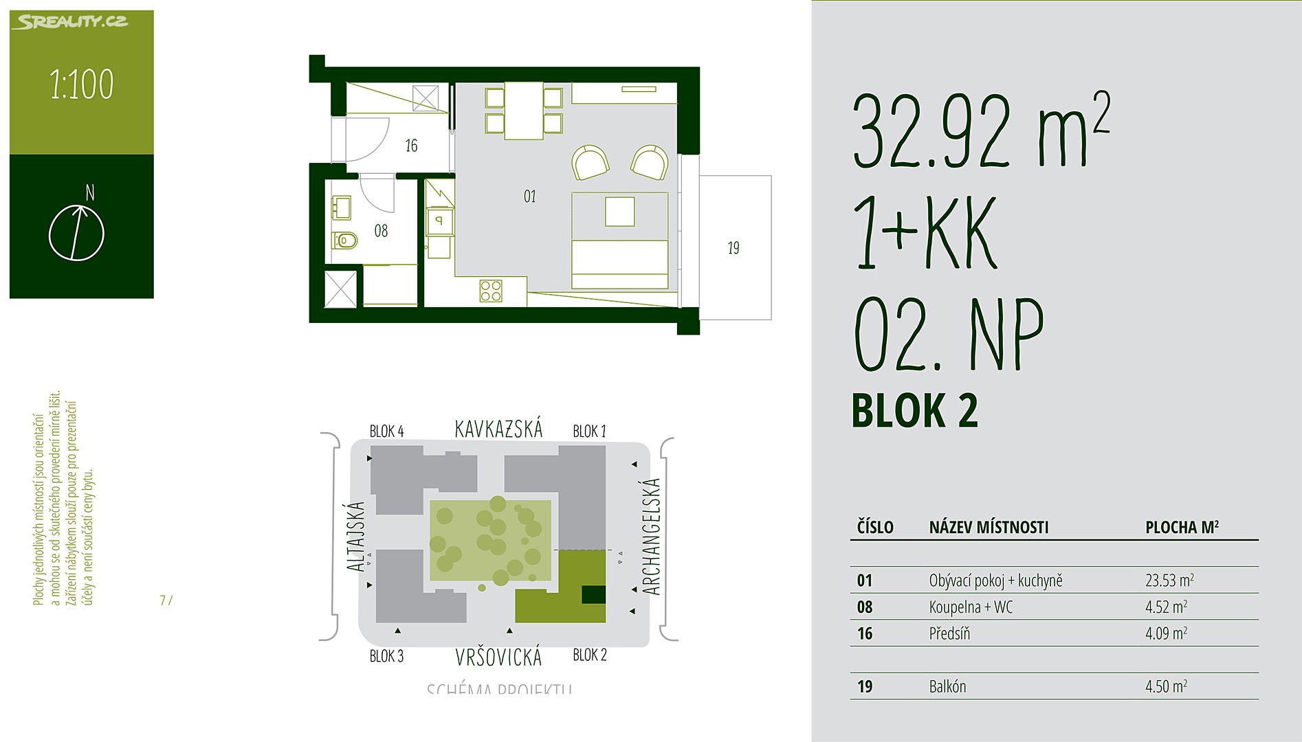 Pronájem bytu 1+kk 32 m², Archangelská, Praha 10 - Vršovice