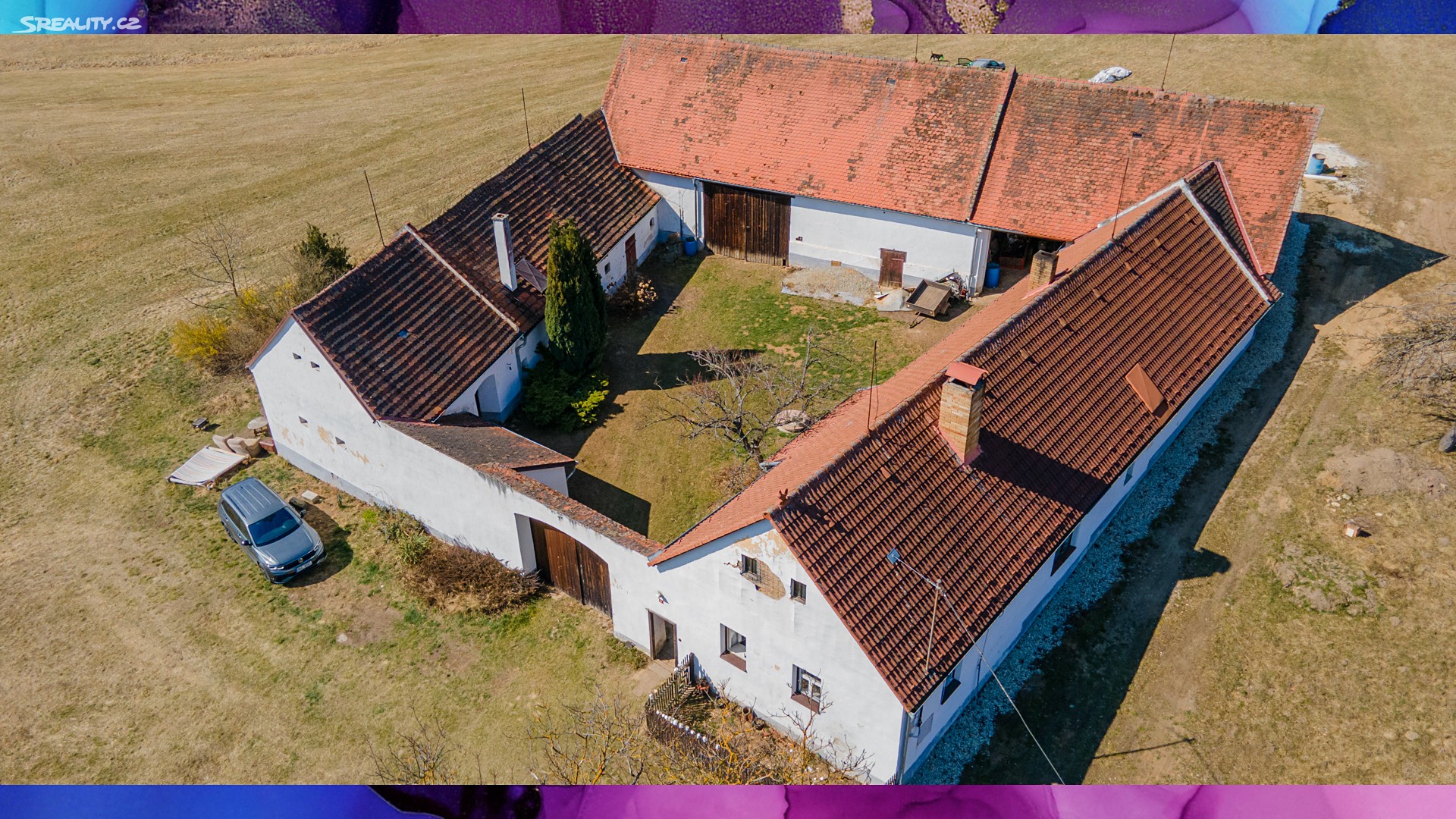 Prodej  zemědělské usedlosti 92 m², pozemek 58 609 m², Malovice - Krtely, okres Prachatice