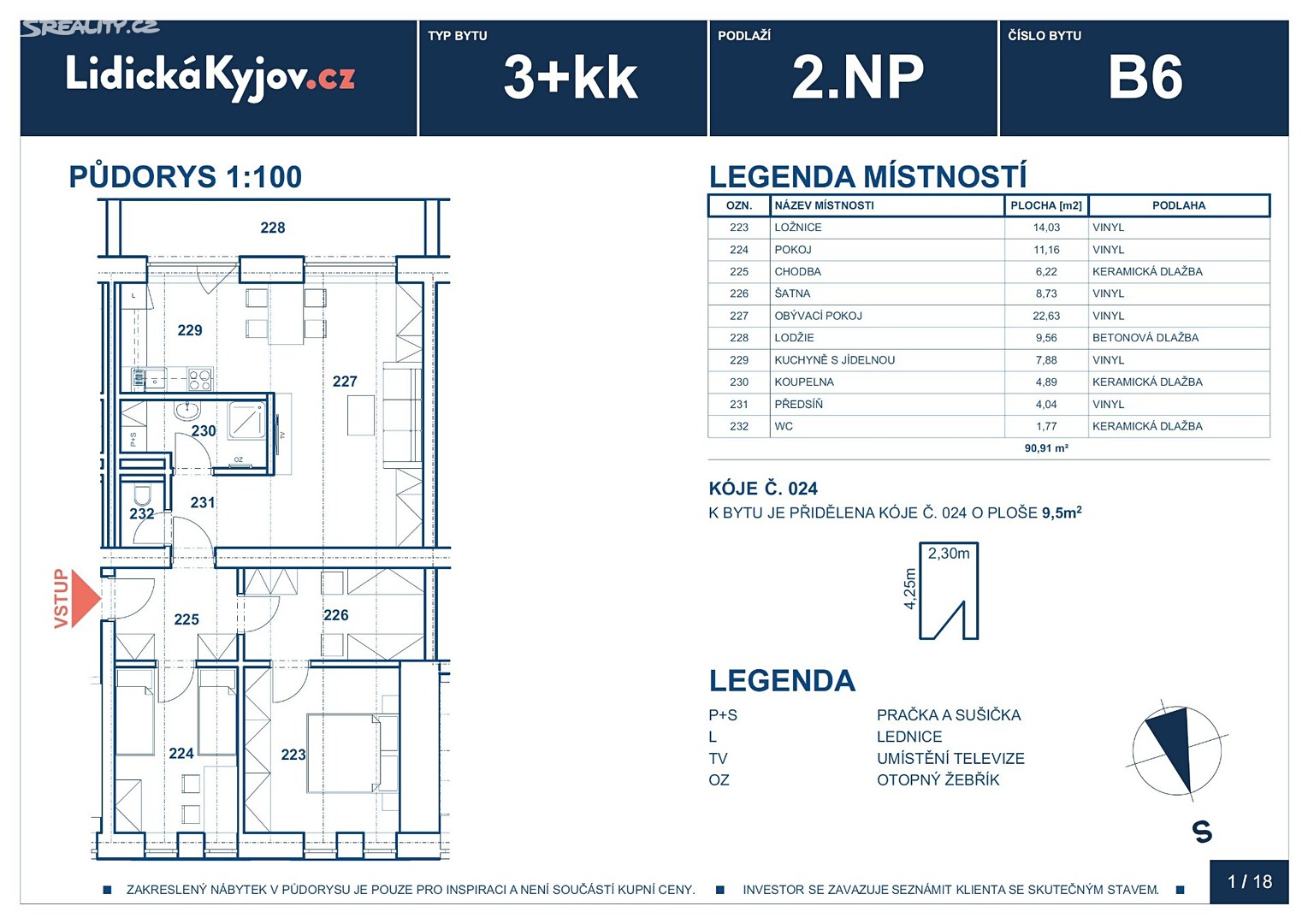 Prodej bytu 3+kk 90 m², Lidická, Kyjov
