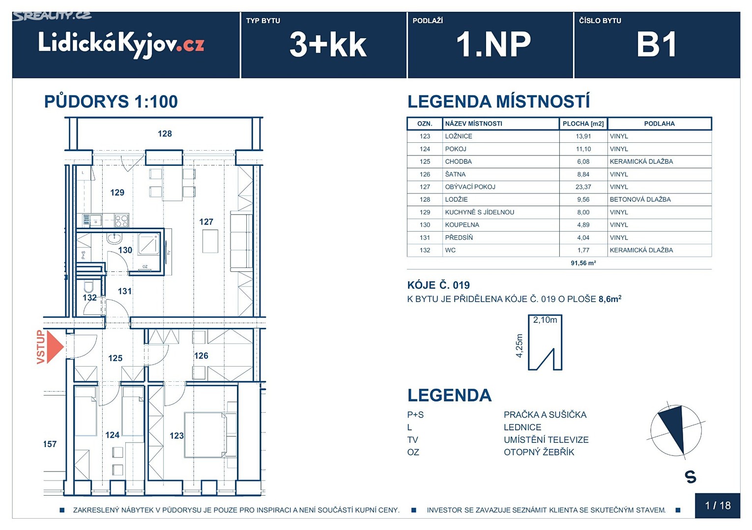 Prodej bytu 3+kk 91 m², Lidická, Kyjov
