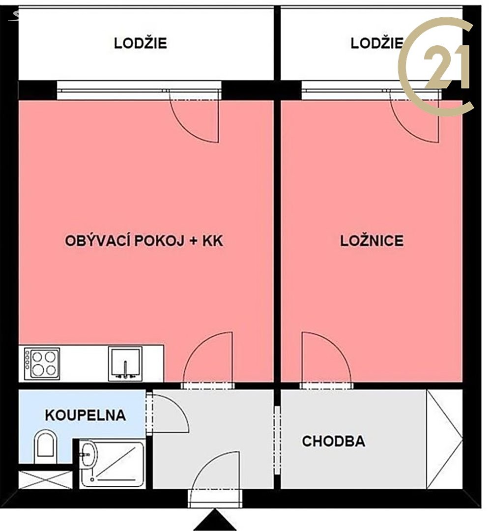 Pronájem bytu 2+kk 45 m², Voroněžská, Brno - Žabovřesky