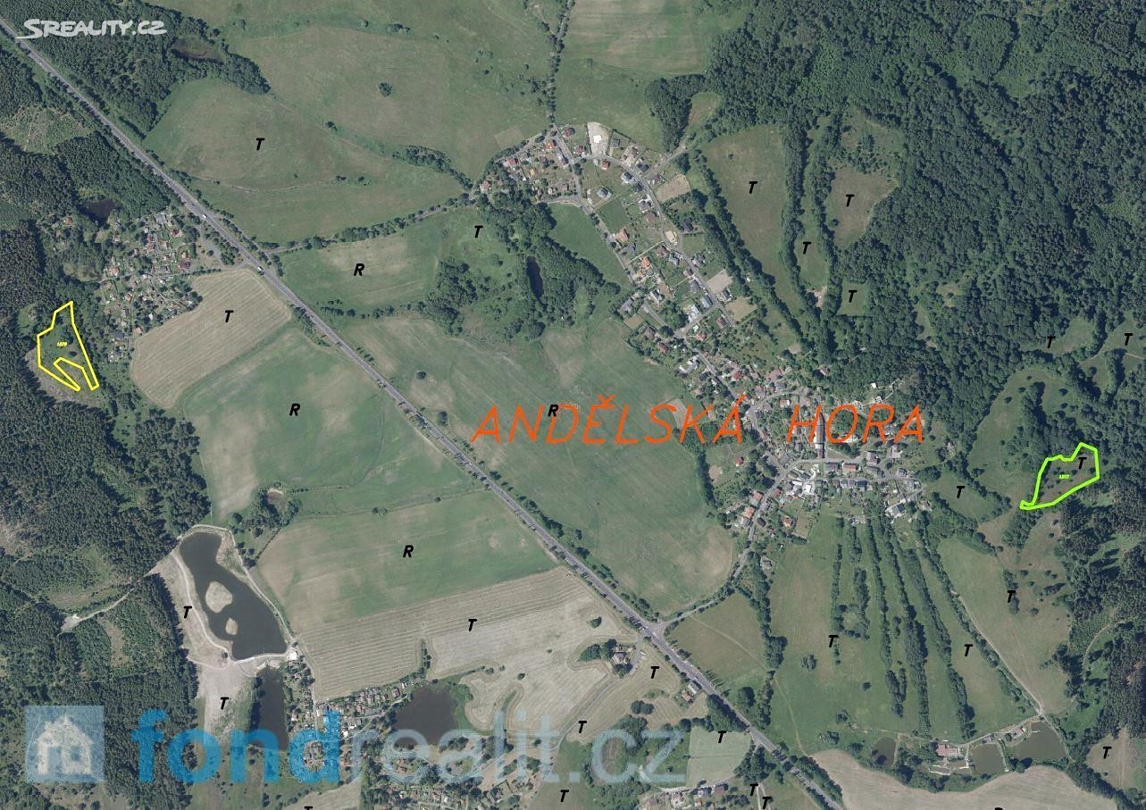 Prodej  pozemku 17 511 m², Andělská Hora, okres Karlovy Vary
