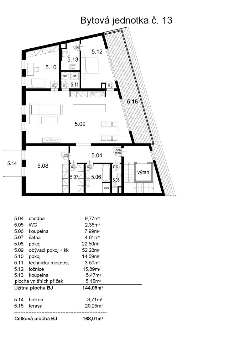 Prodej bytu 4+kk 144 m², Palackého, Prostějov