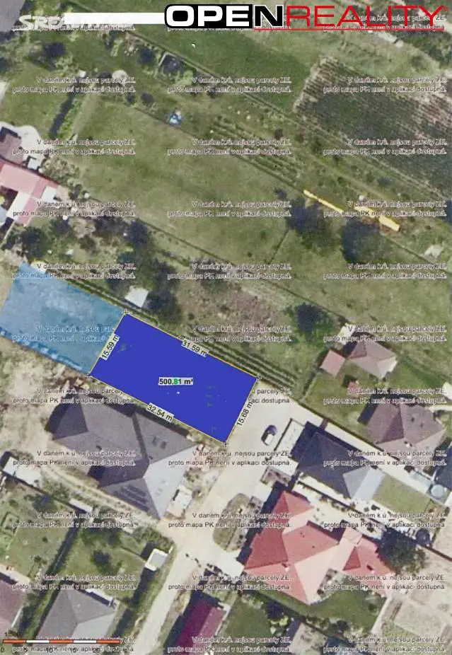 Prodej  stavebního pozemku 500 m², Vranovice, okres Brno-venkov