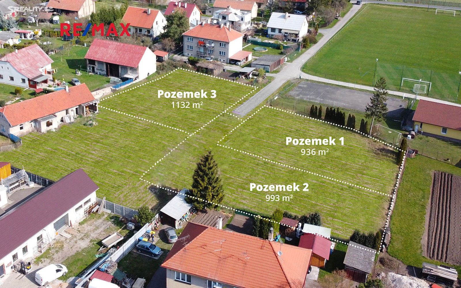 Prodej  stavebního pozemku 936 m², Křečkov, okres Nymburk