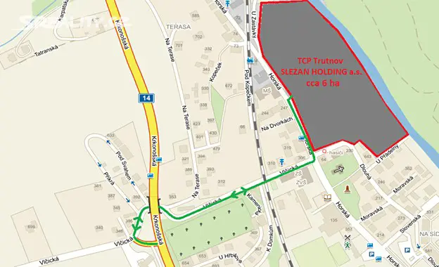 Prodej  komerčního pozemku 60 000 m², Horská, Trutnov