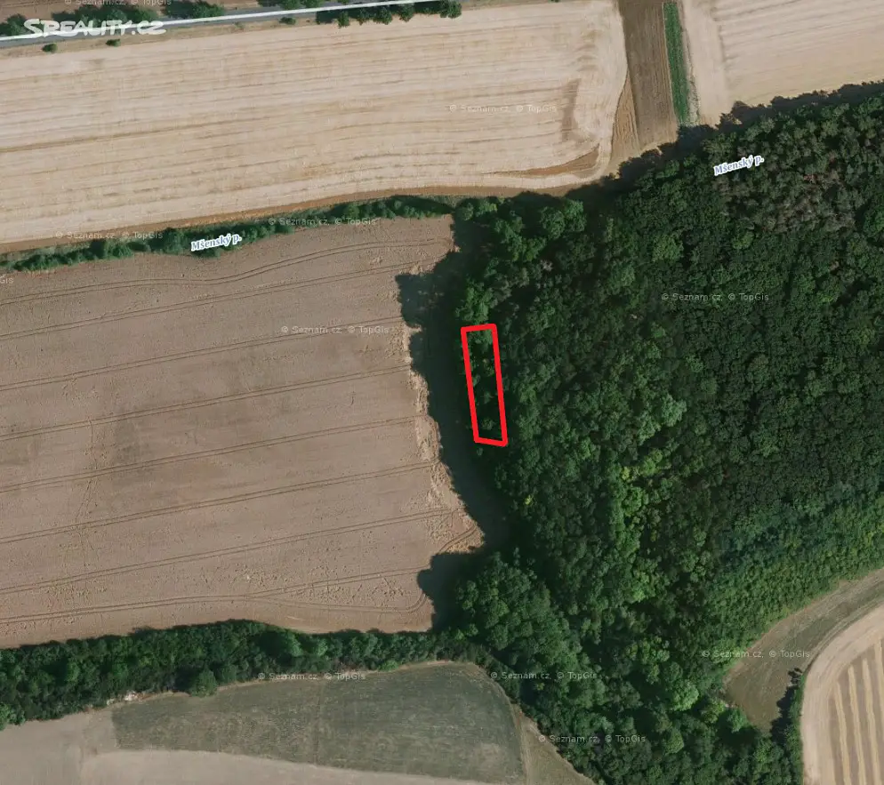 Prodej  lesa 307 m², Mšené-lázně - Vrbice, okres Litoměřice