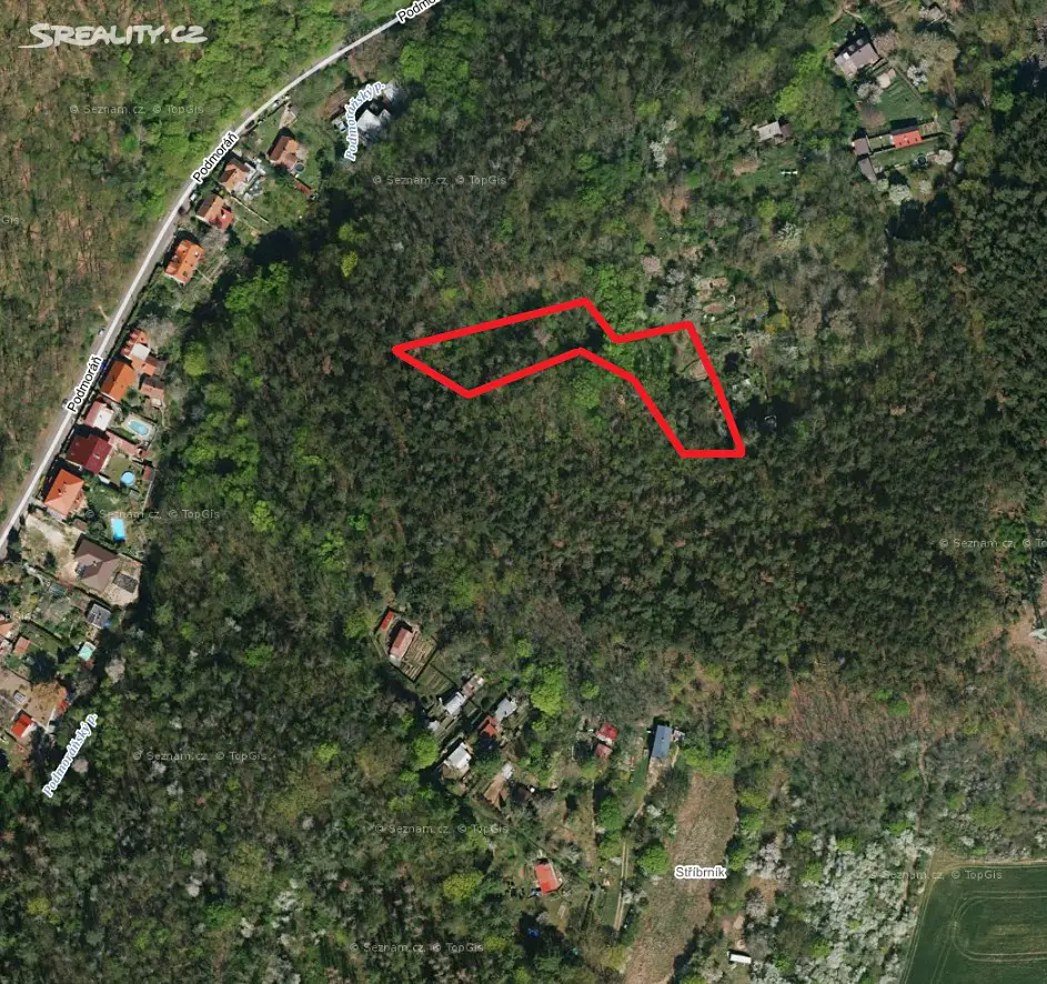 Prodej  lesa 2 095 m², Úholičky, okres Praha-západ