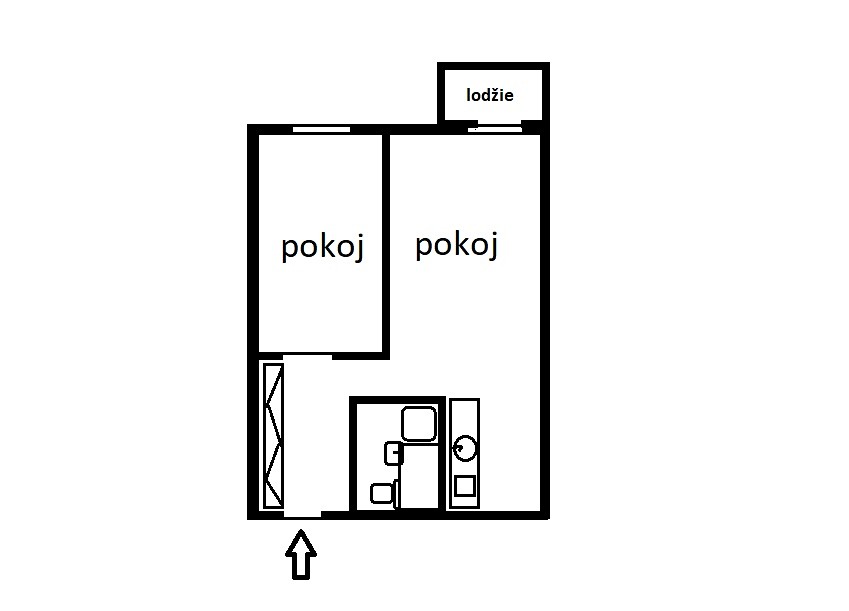 Pronájem bytu 2+kk 43 m², Teplická, Praha - Střížkov