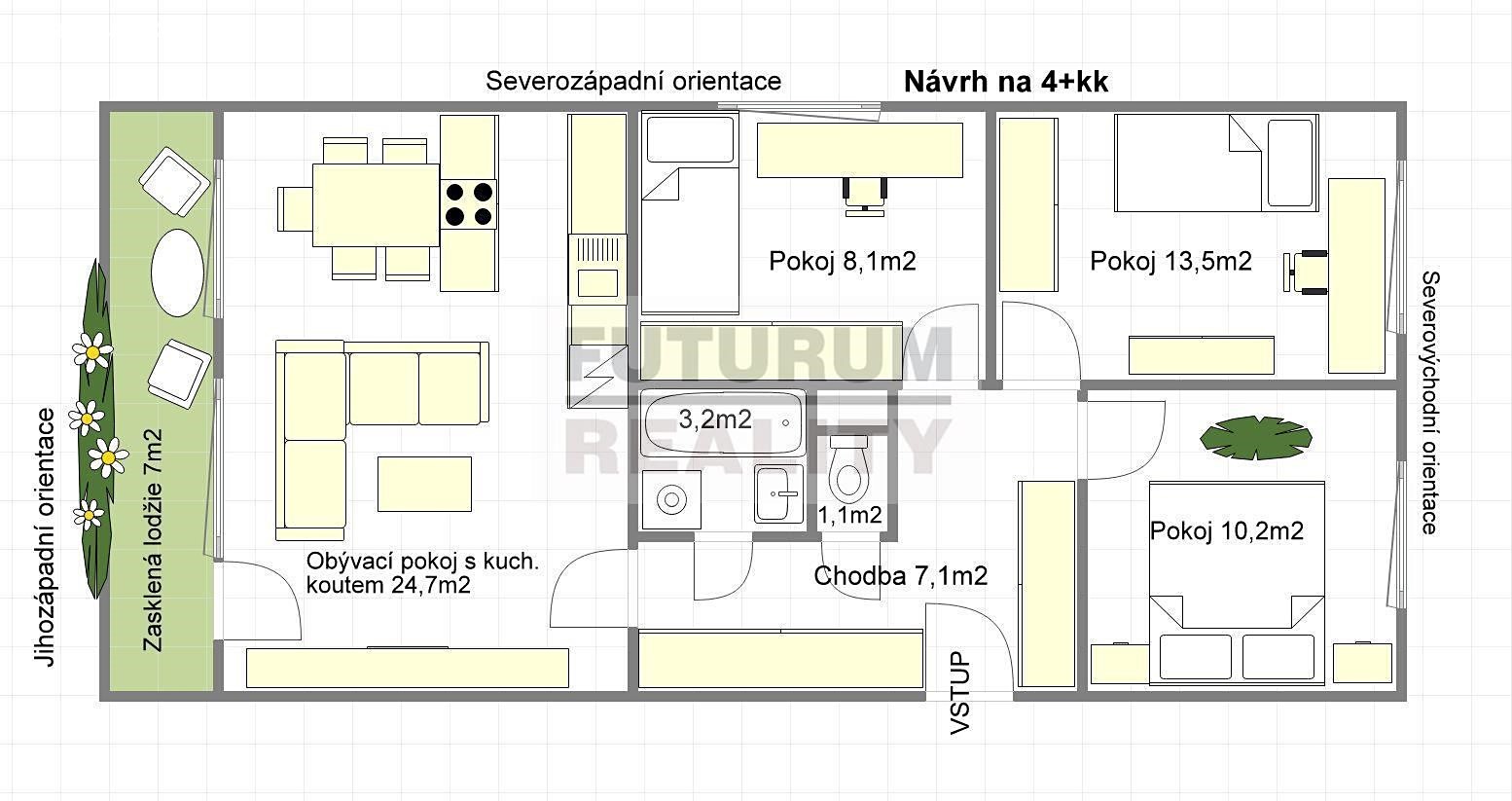Prodej bytu 4+kk 79 m², Hornoměcholupská, Praha 10 - Hostivař