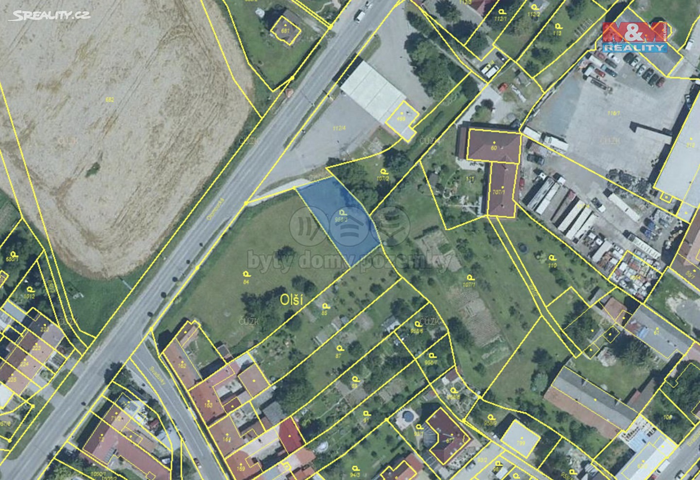 Prodej  zahrady 540 m², Olomoucká, Držovice