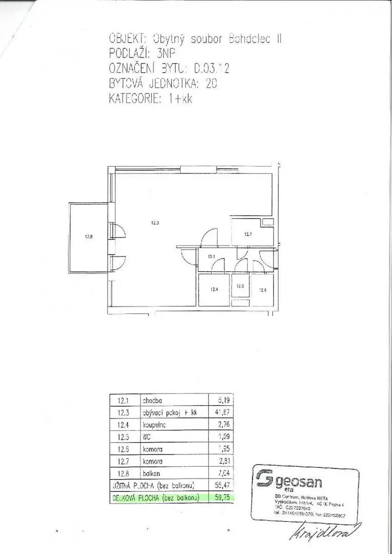 Prodej bytu 2+kk 67 m², V Dolině, Praha 10 - Michle