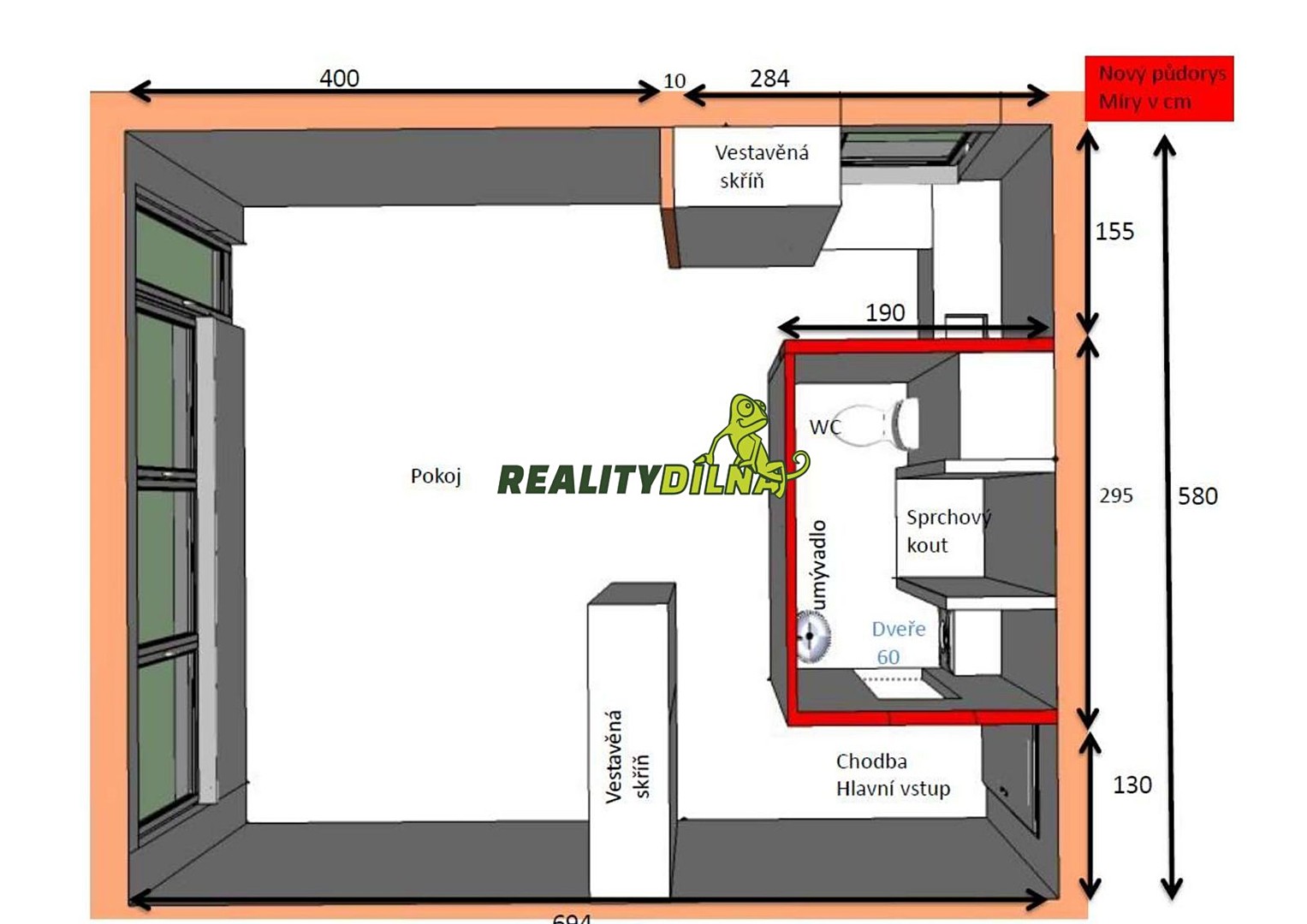 Pronájem bytu 1+kk 40 m², Kukelská, Praha 9 - Hloubětín