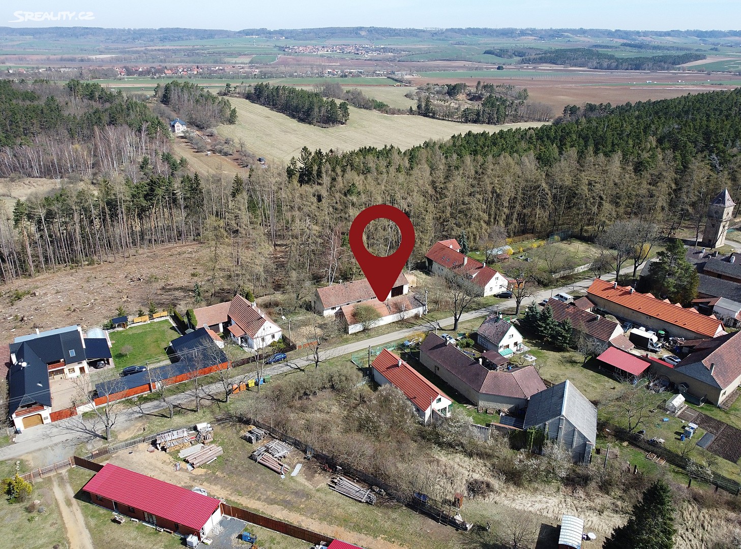 Prodej  stavebního pozemku 581 m², Chrášťany - Nový Dvůr, okres Rakovník