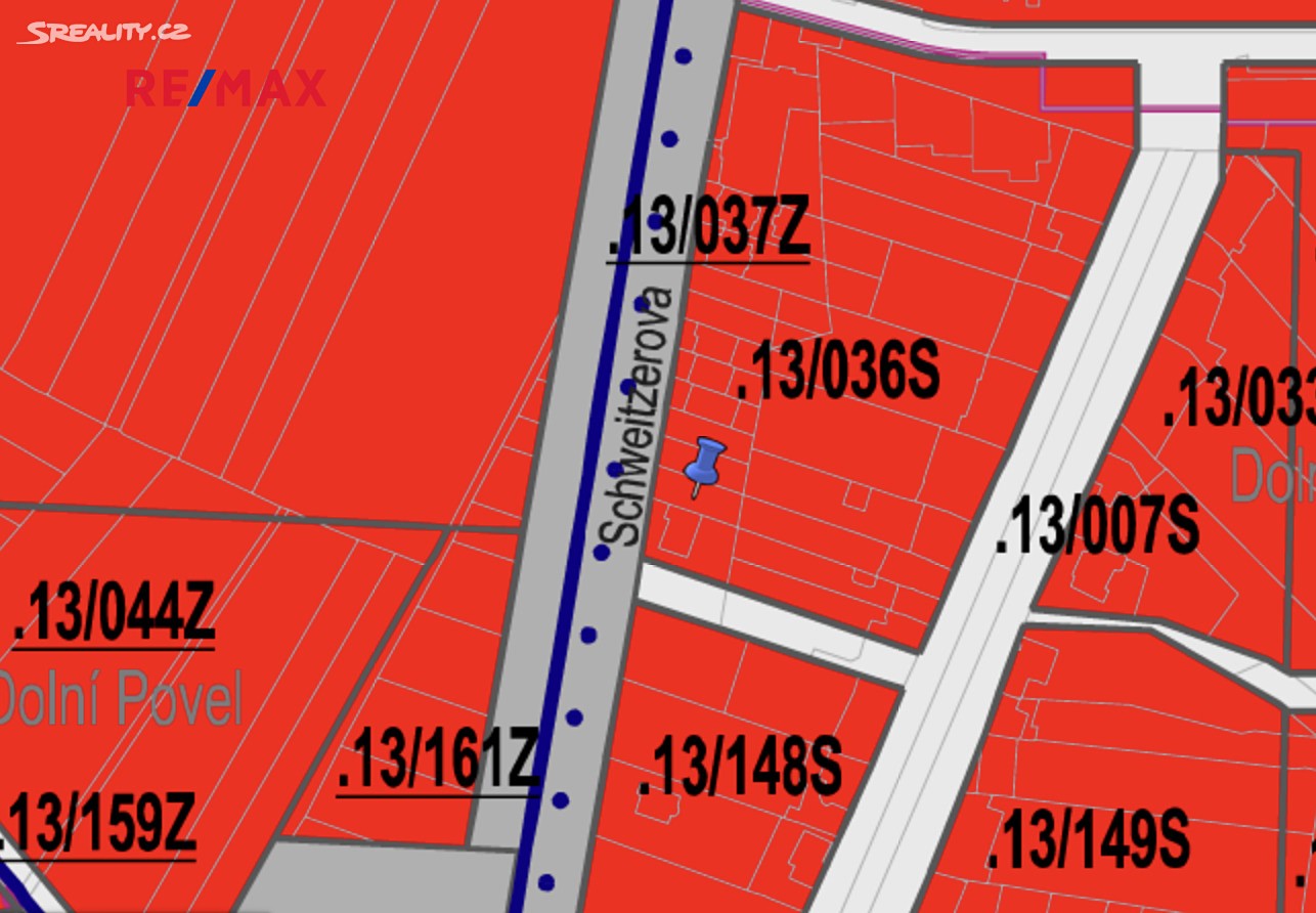 Prodej  stavebního pozemku 293 m², Olomouc, okres Olomouc