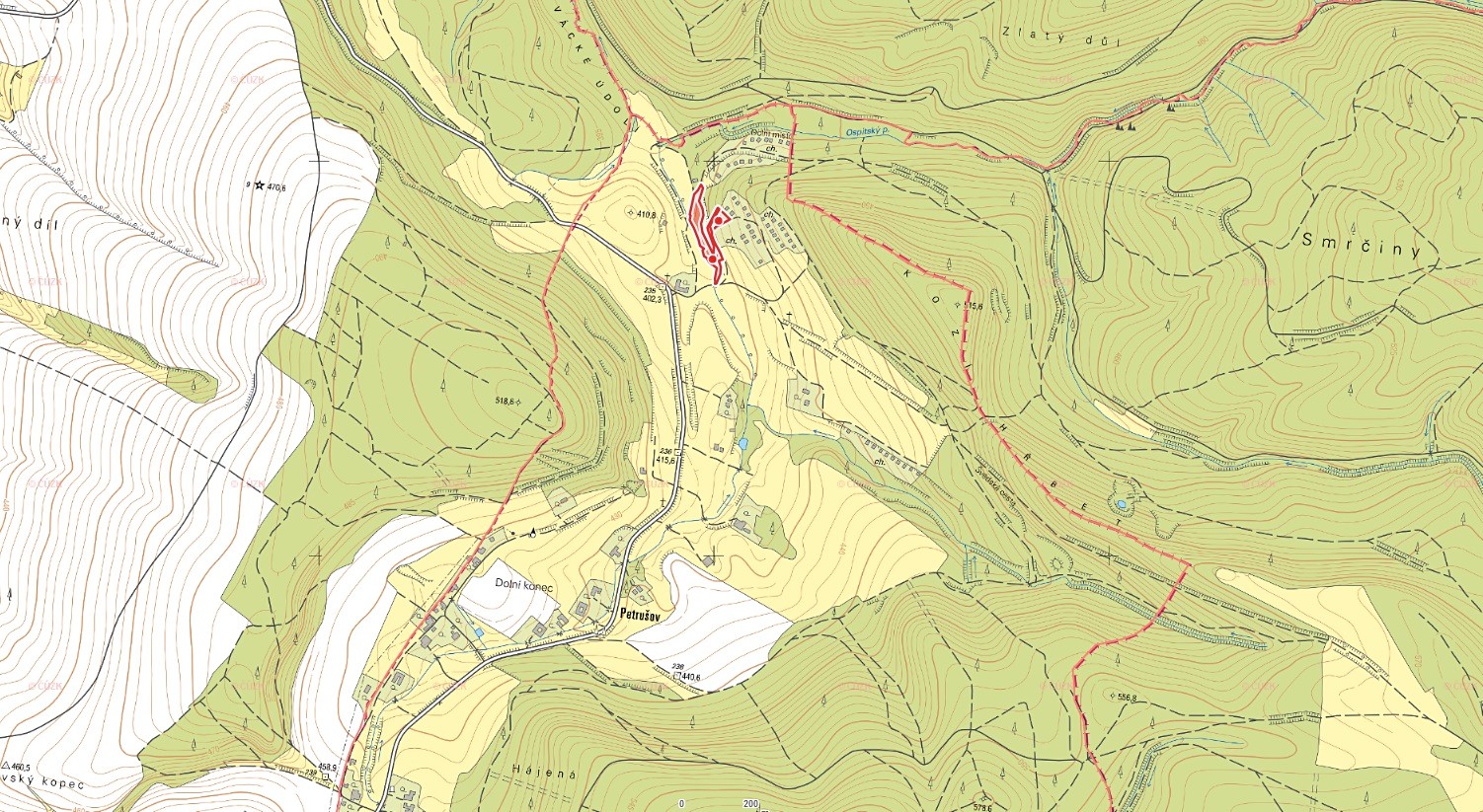 Prodej  louky 7 868 m², Staré Město - Petrušov, okres Svitavy