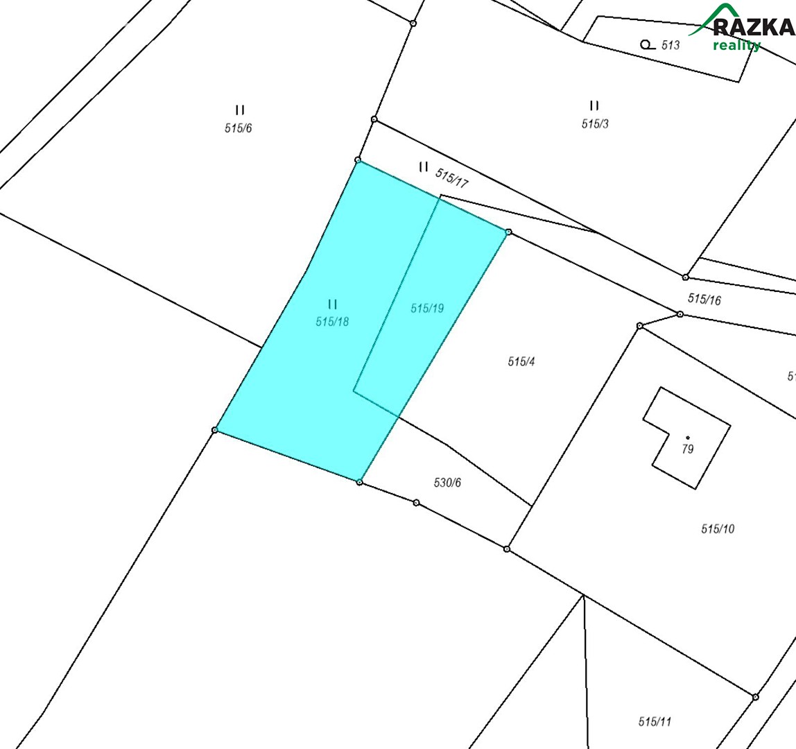Prodej  pozemku 9 281 m², Roubanina, okres Blansko