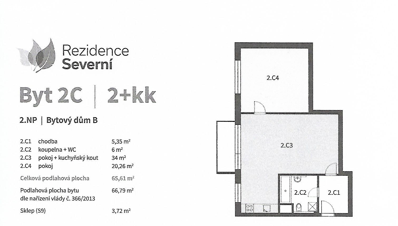 Prodej bytu 2+kk 66 m², Severní, Ostrov