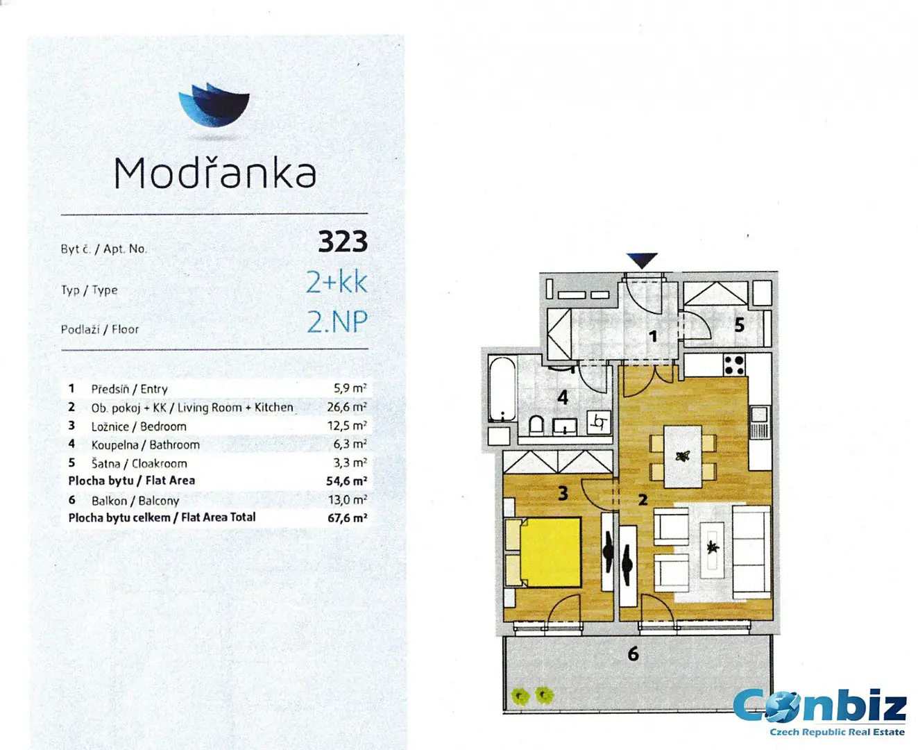 Prodej bytu 2+kk 68 m², K Vystrkovu, Praha 4 - Modřany