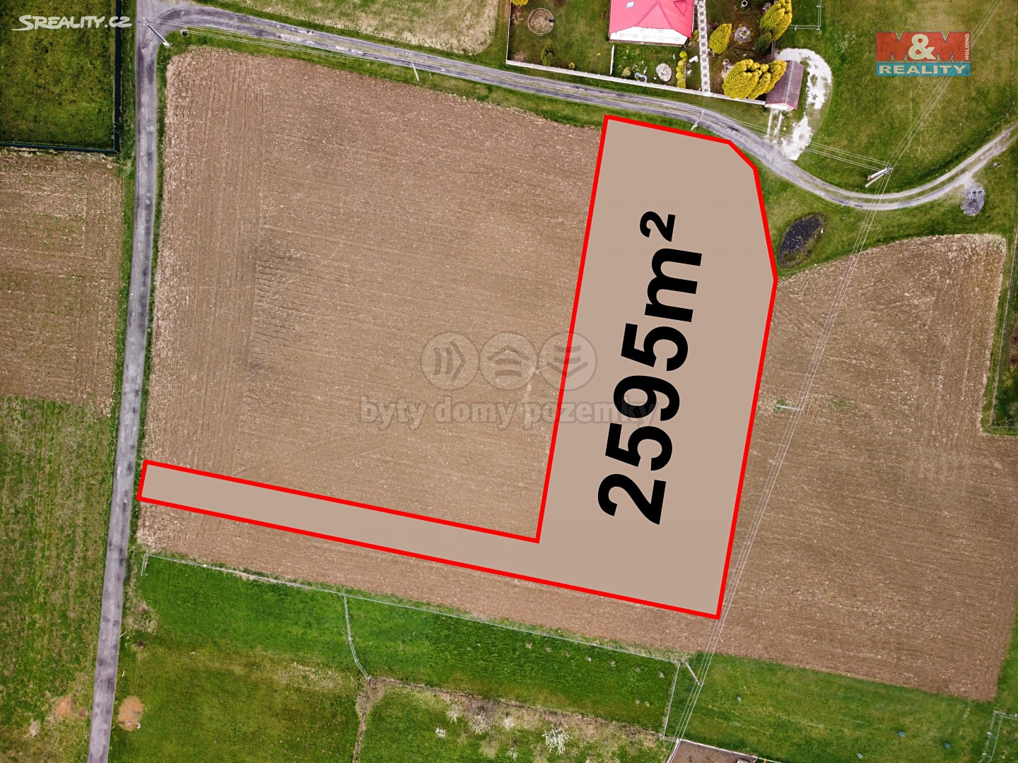 Prodej  stavebního pozemku 2 595 m², Horní Domaslavice, okres Frýdek-Místek