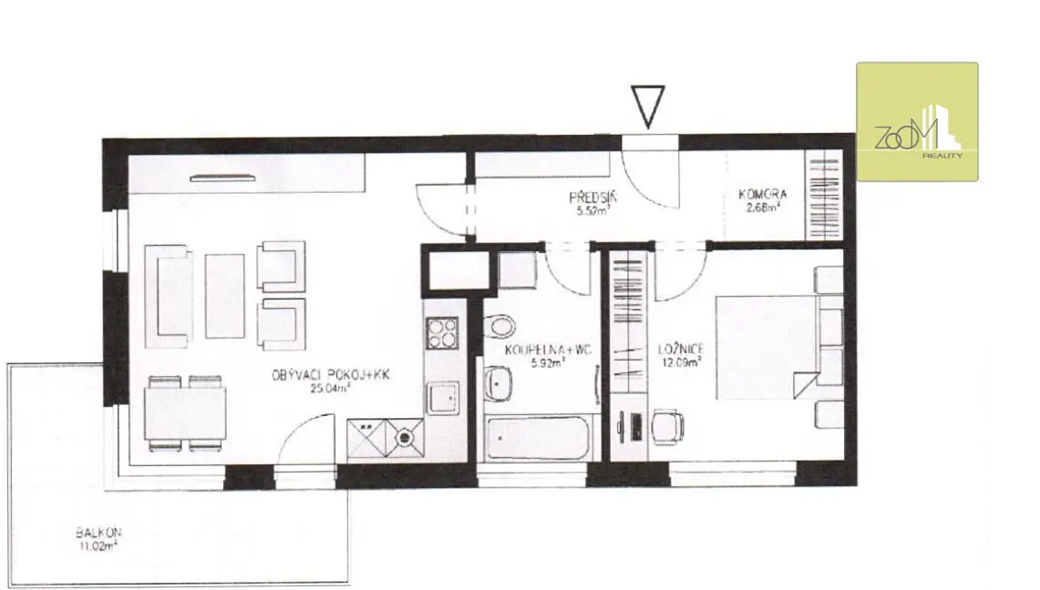 Pronájem bytu 2+kk 64 m², Rižská, Praha 10 - Hostivař