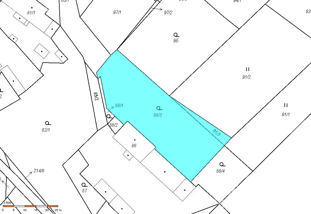 Prodej  stavebního pozemku 1 439 m², Stará Voda, okres Hradec Králové