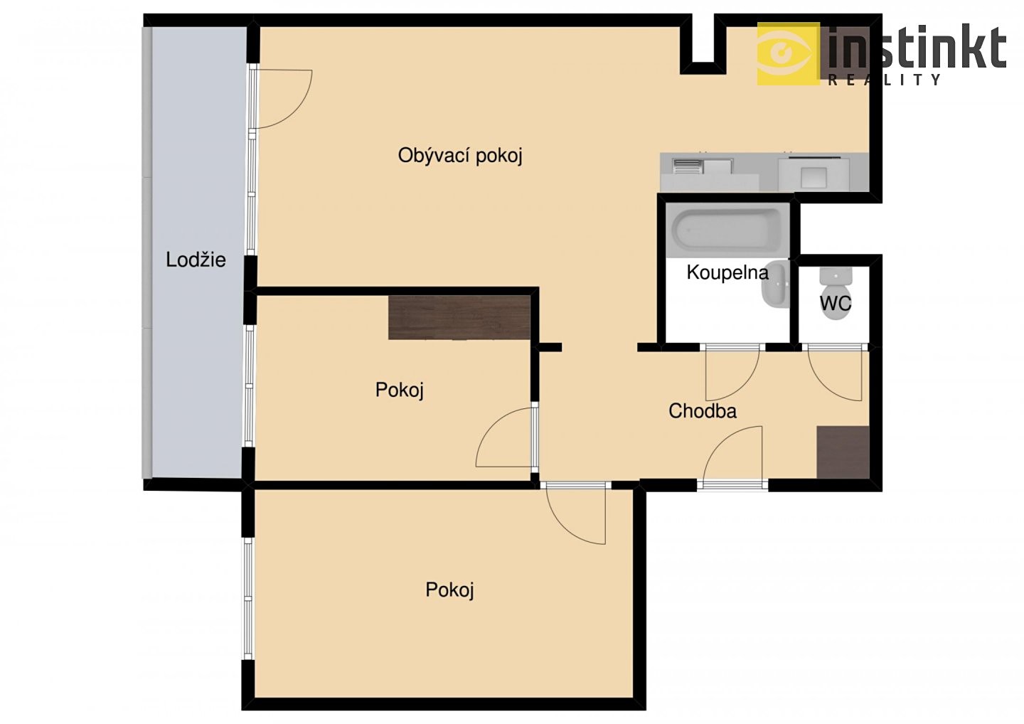 Pronájem bytu 3+kk 63 m², Bohúňova, Praha 4 - Chodov
