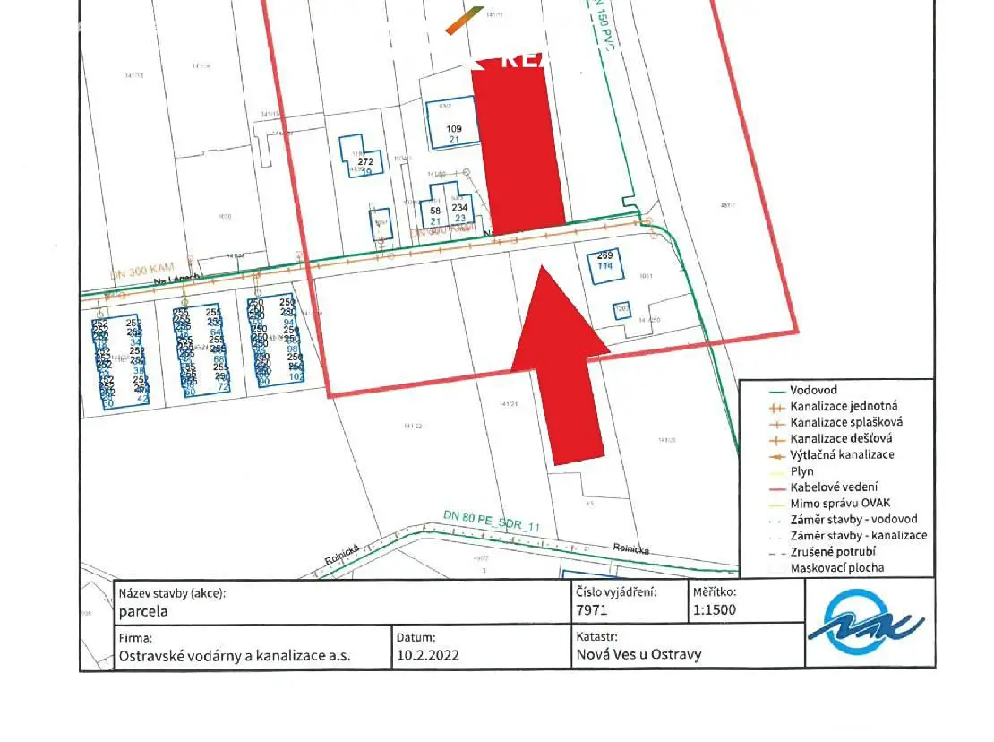 Prodej  stavebního pozemku 1 330 m², Ostrava, okres Ostrava-město