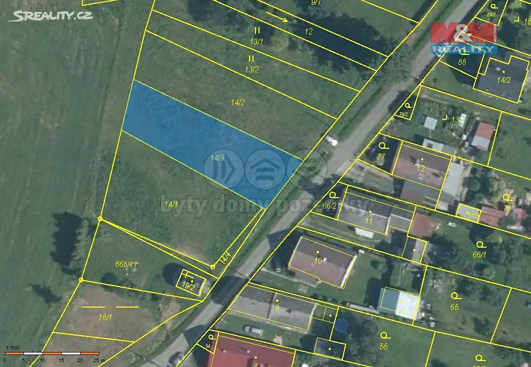 Prodej  stavebního pozemku 697 m², Třemešná - Rudíkovy, okres Bruntál