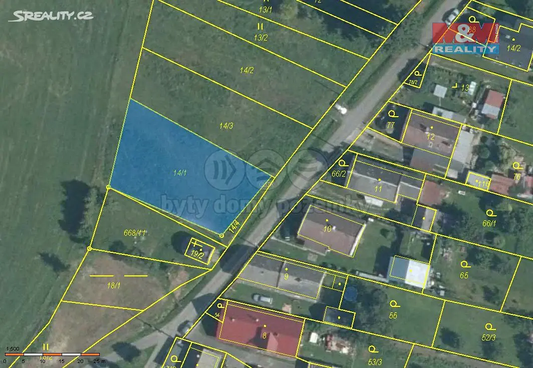 Prodej  stavebního pozemku 796 m², Třemešná - Rudíkovy, okres Bruntál
