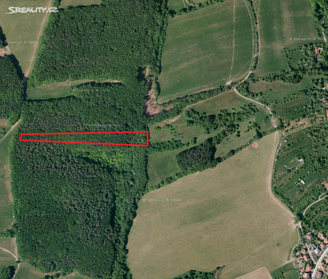 Prodej  lesa 2 068 m², Březůvky, okres Zlín