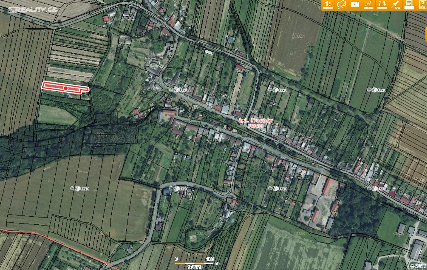 Pronájem  zahrady 1 934 m², Troubky-Zdislavice, okres Kroměříž