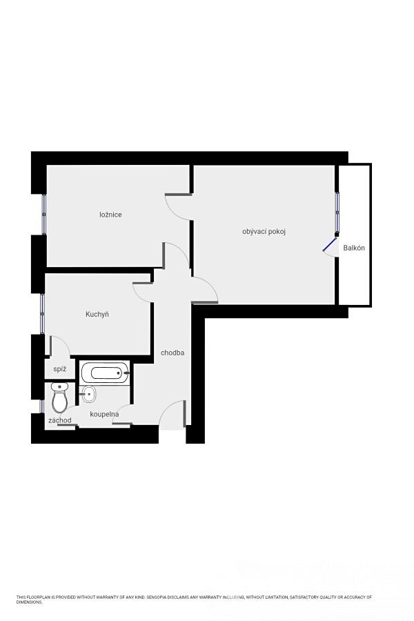 Prodej bytu 2+1 48 m², Mírová, Slaný