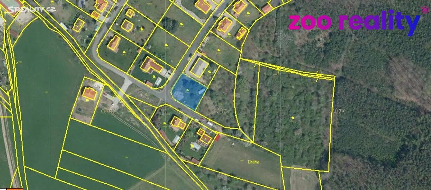 Prodej  stavebního pozemku 1 094 m², Černouček, okres Litoměřice