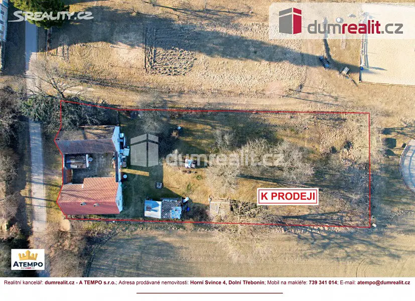 Prodej  stavebního pozemku 2 177 m², Dolní Třebonín - Horní Svince, okres Český Krumlov