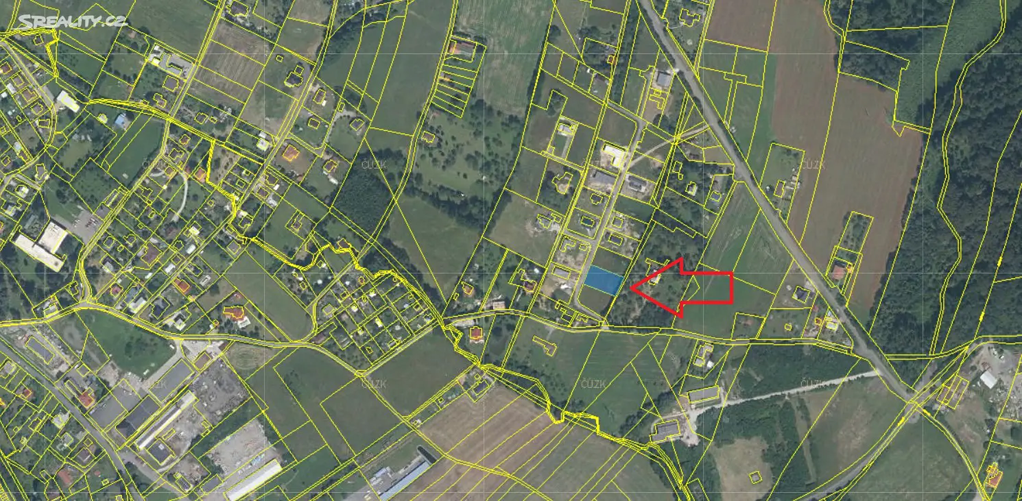 Prodej  stavebního pozemku 1 114 m², Tichá, okres Nový Jičín