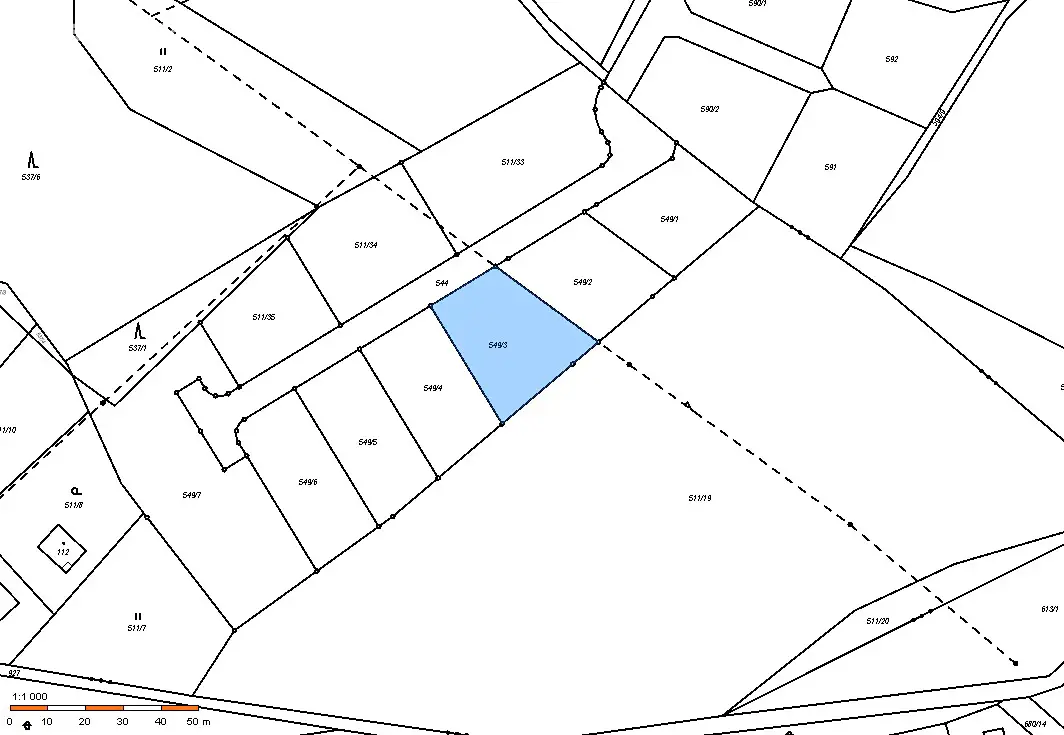 Prodej  stavebního pozemku 957 m², Županovice, okres Příbram