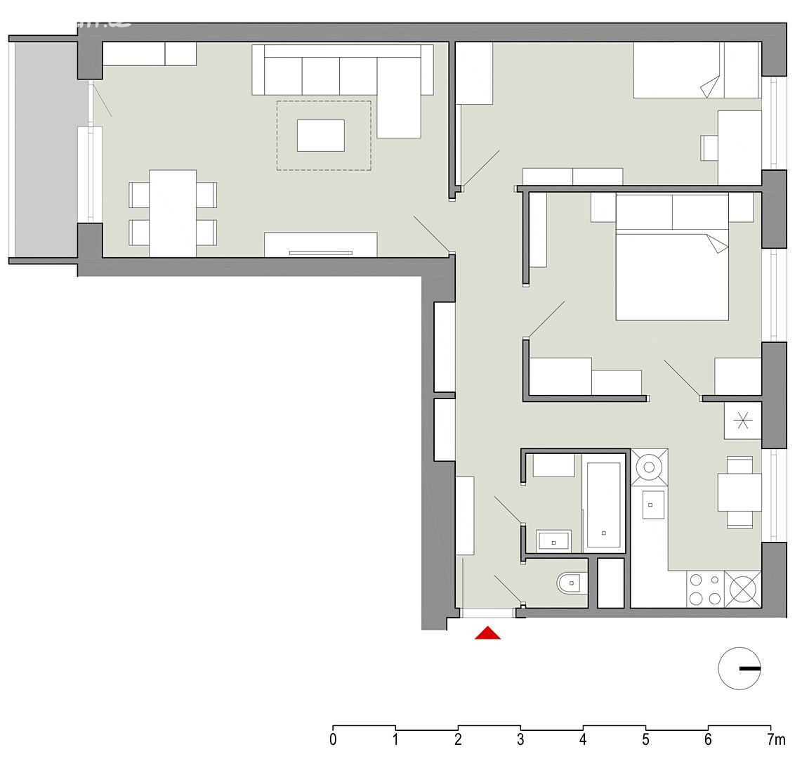 Pronájem bytu 3+1 64 m², Zdíkovská, Praha 5 - Smíchov