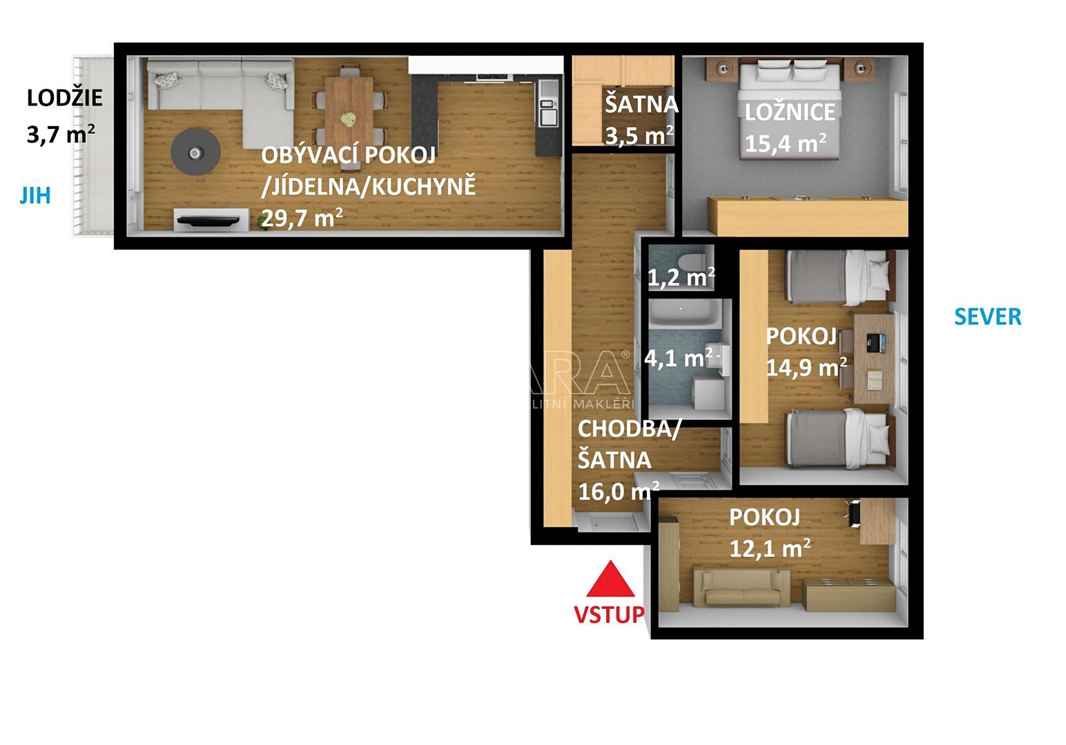 Prodej bytu 4+kk 97 m², Praha 8 - Troja