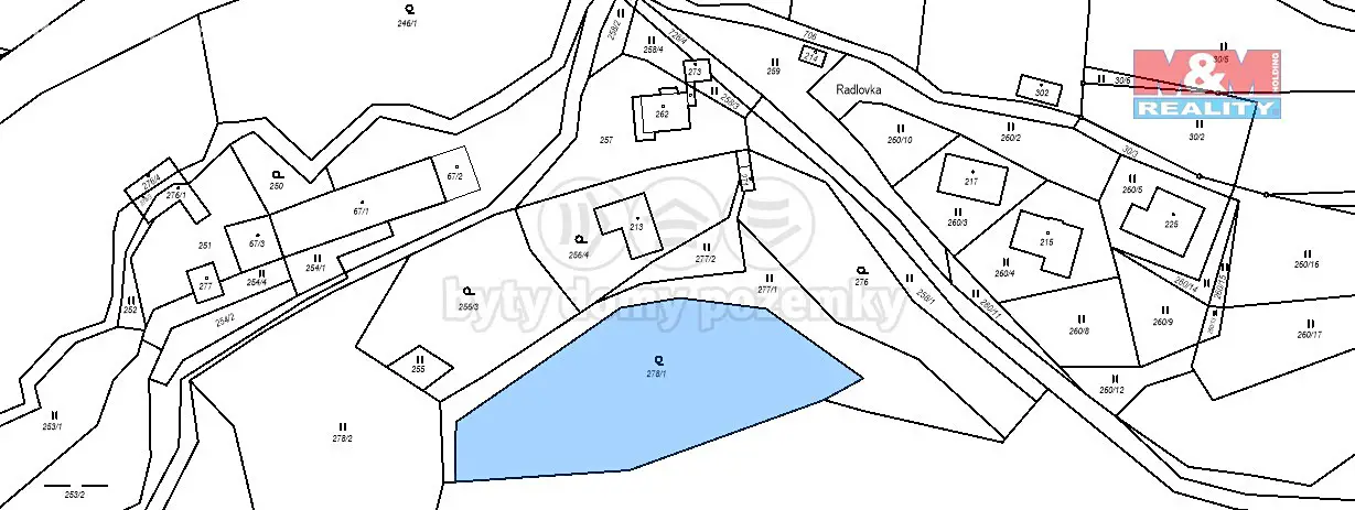 Prodej  stavebního pozemku 2 591 m², Libochovice - Poplze, okres Litoměřice