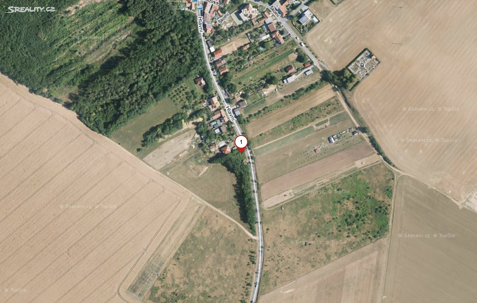 Prodej  stavebního pozemku 1 267 m², Radostice, okres Brno-venkov